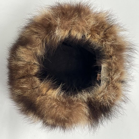 Vintage Lord & Taylor Union Tag Racoon Fur Hat - Picture 4 of 5